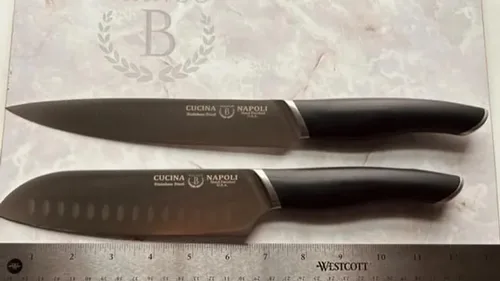 Vista 3 de Juego de cuchillos de cocina de alta calidad de 15 piezas Incluye cuchillo de chef, cuchillo de pan, cuchillo de cortar, cuchillo sankotu