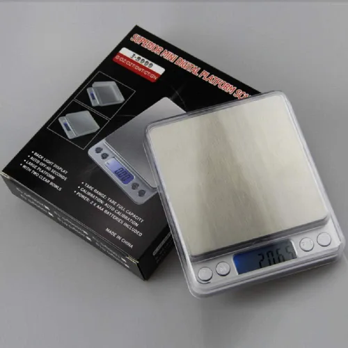 Vista 4 de Escala digital LCD 6.6 lbs 0.00 oz báscula de pesaje electrónica mini precisión gramos balanza de peso para cocina
