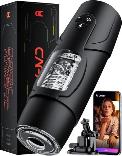 Vista 7 de Cafatop Masturbador masculino juguetes sexuales - Juguetes sexuales eléctricos para hombres con 6 empujones y 3 succiones, succión automática taza
