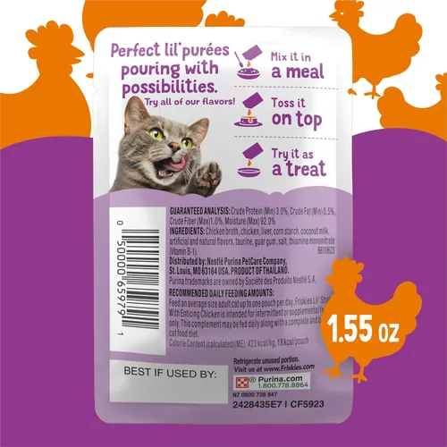 Vista 7 de Friskies Purina Lil' Shakes Topper, pollo atractivo, (16) bolsas de 1.55 onzas