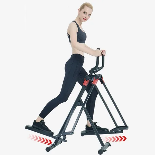 Vista 8 de Máquina elíptica, caminadores de aire, planeador de aire multidireccional, para fitness, máquina de entrenamiento y ejercicio con monitor LCD, B, A