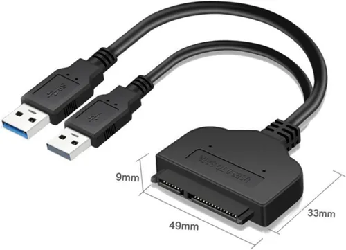 Vista 8 de Mikikit 2 unids 2 1 3.0 adaptador de cable adaptador de disco duro externo para 2.5 pulgadas convertidor de transferencia de datos universal