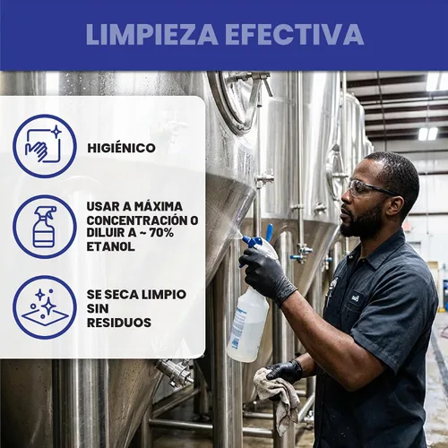 Vista 6 de Alcohol etílico (etanol) 95% desnaturalizado - 1 galón - Disolvente multiusos de alta pureza - Laboratorio, electrónica, diluyente de goma laca