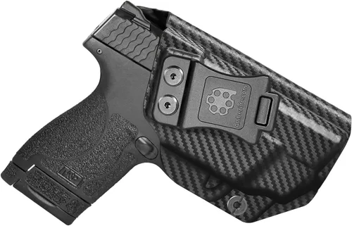 Vista 25 de Amberide IWB Funda Kydex para S&W M&P, Shield CT Laser, Shield Plus, Shield M1.0, Shield M2.0 3.1, EZ 0.354 in, EZ 380, Ecualizador, Guardaespaldas
