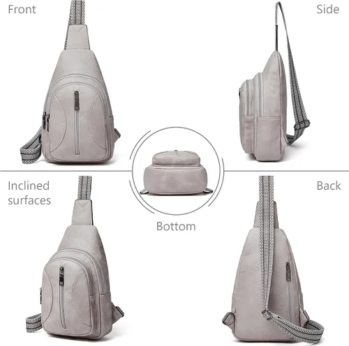 Vista 4 de Bolso bandolera para mujer cruzado, bolsas cruzadas para mujeres y hombres, riñoneras, riñoneras, riñoneras para mujer, para ir de compras y viajes