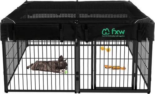 Vista 5 de FXW Homeplus Unleashed Corralito para Perros de Interior - Juego Sin Estrés y Seguro, Resistente de 24 Pulgadas 2 Paneles Corralito para Cachorros