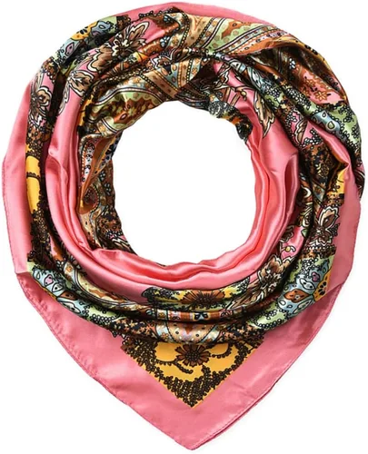 Vista 134 de corciova - Bufanda cuadrada grande para mujer, diadema sedosa para cabello rizado, lazo para dormir por la noche, bandana a la moda, 35 x 35