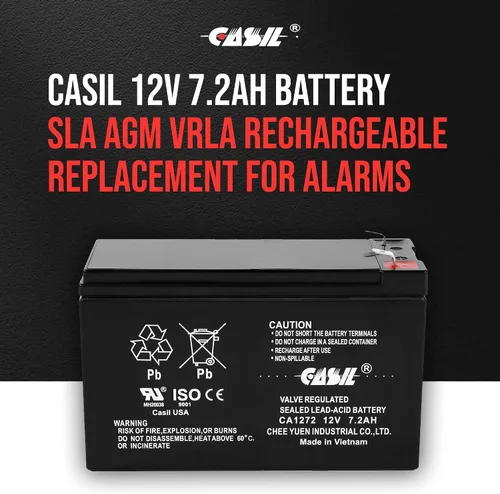 Vista 4 de Casil Batería de repuesto recargable SLA de 12V 7.2Ah