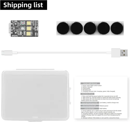 Vista 9 de HeiyRC Mini Drone Strobe Light - LED superbrillantes para DJI Air 3S/Neo/Avata 2/Mini 4K/3 Pro/4 Pro/2S/Mavic 3/Mavic 2/SE Drone Night Flight Anti