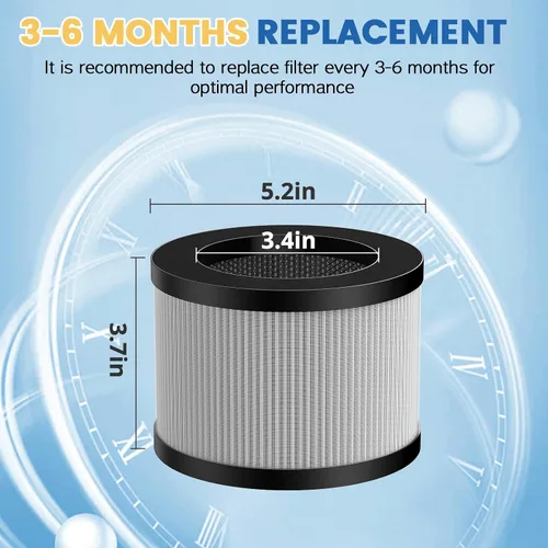 Vista 3 de DH-JH12 MK-06 MK-01 Filtro de repuesto HEPA compatible con VOOPNU DH-JH12, Tolife TZ-K1, para FreAire KN6391, para Kloudi DH-JH01, MJ012H y MJ001H
