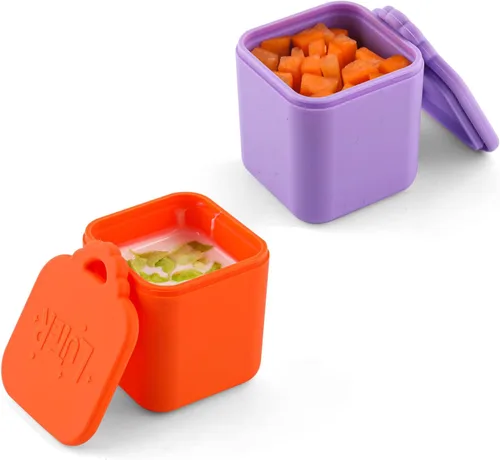 Vista 8 de 2 recipientes de inmersión compatibles con recipientes de aderezo de ensalada de 4 onzas para llevar Silicone Container for Most Bento Lunch Box