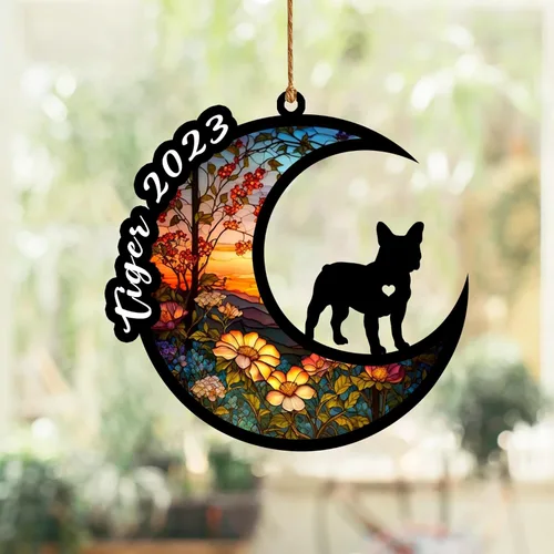 Vista 72 de Atrapasoles conmemorativo para perros, regalo de condolencia de perro de la pérdida del bulldog americano, regalos conmemorativos para los amantes