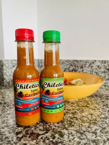 Vista 4 de Chiletico - Salsa Caribeña de Costa Rica - Caliente, 10.5 fl oz, paquete de 1