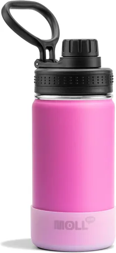 Vista 44 de Botella de agua de 12 oz para niños de acero inoxidable con aislamiento al vacío de boca ancha Botella de agua deportiva - Pequeña botella de agua