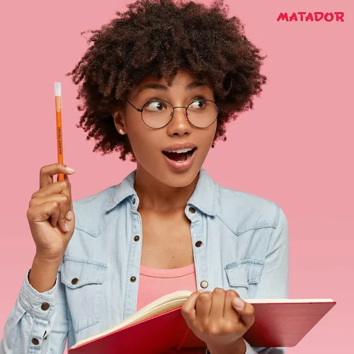 Vista 5 de Matador - Bolígrafo para diario – Bolígrafos de tinta negra fina de cuerpo de goma de colores surtidos – Suministros de escritura para la escuela