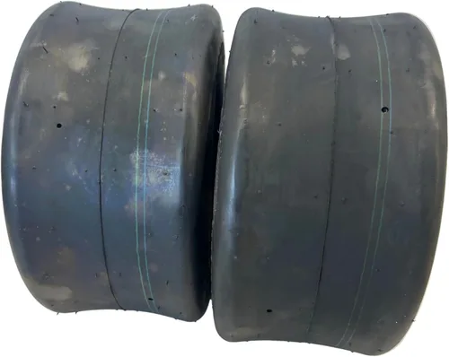 Vista 2 de Dos neumáticos de cortacésped lisos de 11 x 6.00-5 que se adaptan a karts de giro cero y Go