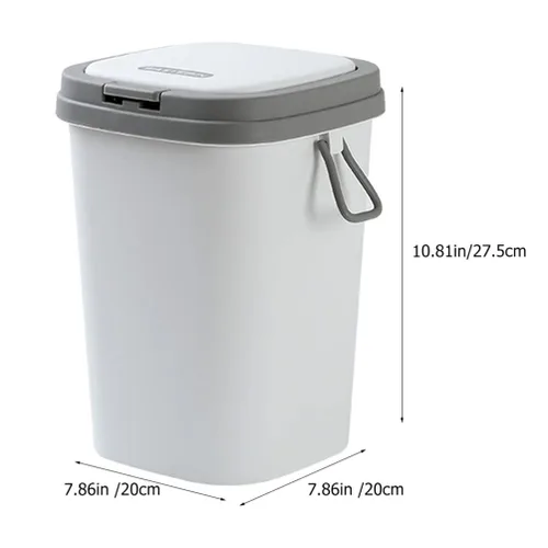 Vista 6 de Cabilock Cubo de basura pequeño ampliamente utilizado en cocina, baño, oficina, plástico fácil de usar