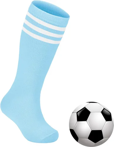 Vista 18 de Zando Calcetines de fútbol para niños, hasta la rodilla, para jóvenes, béisbol, fútbol, sóftbol, niños y niñas, de algodón suave sobre