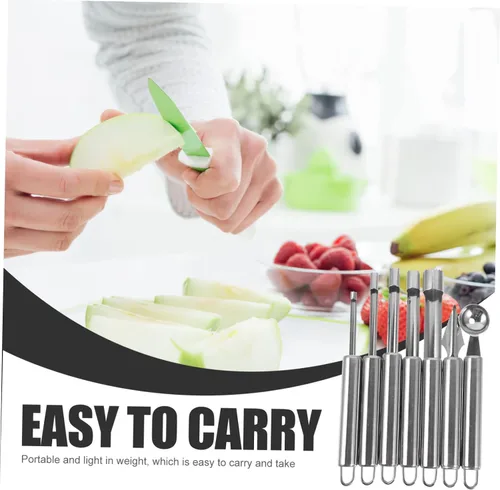 Vista 2 de Toddmomy 1 juego descorazonador de frutas sembradora de fresas cáscara piña removedor de ojos herramienta de mano pelador de uva pelador de uva