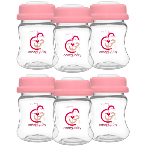 Vista 16 de Nenesupply Biberones naturales para recién nacidos, biberones de alimentación de flujo lento para bebés amamantados, cuello ancho, 9 onzas
