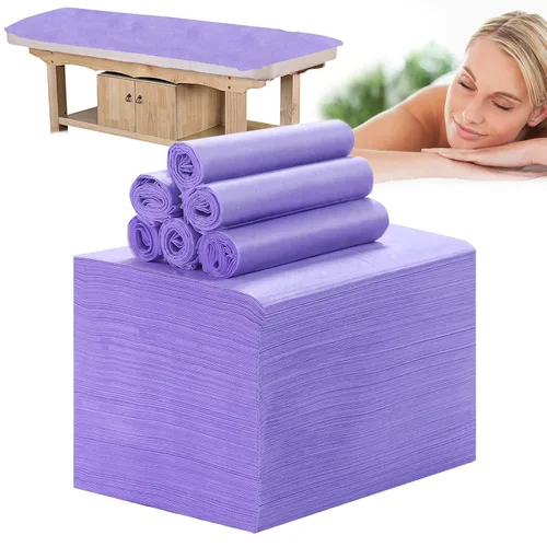 Vista 9 de Sábanas desechables para mesa de masaje, 50 piezas de 31 x 71 pulgadas, impermeables, tela suave no tejida, para mesa de masaje, cubierta de cama