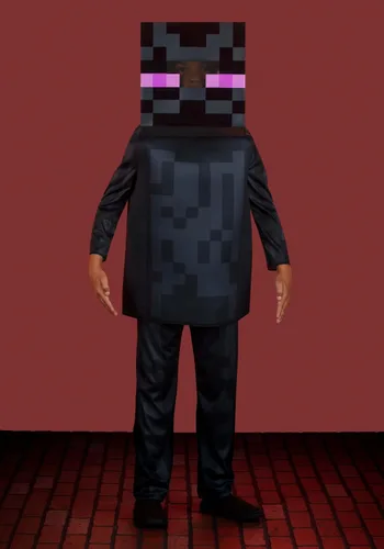 Vista 2 de Disguise Enderman Minecraft - Disfraz infantil de lujo