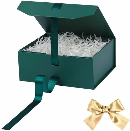 Vista 32 de GoooodGift Caja de regalo grande azul, 1 paquete de 13.5 x 11 x 5.3 pulgadas, caja de regalo de lujo para regalos con tapa de cierre magnético