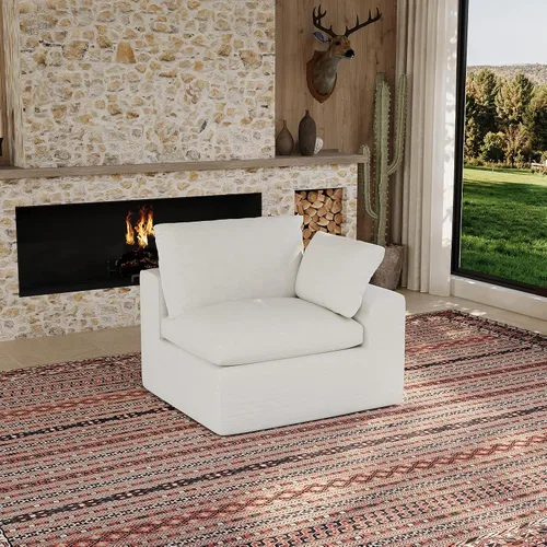 Vista 24 de Maywish Sofá Cloud de 104 pulgadas, sofá modular en forma de L, color gris Gris oscuro