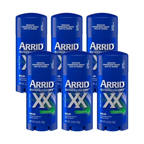 Vista 2 de Arrid XX Extra Extra Dry Desodorante antitranspirante sólido, Cool Shower, 2.6 onzas, paquete de 6