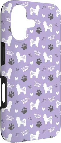 Vista 3 de Shih Tzu Mom Floral Lavender Women Case for iPhone 17
