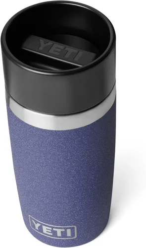 Vista 60 de YETI Rambler - Botella de viaje de 8 onzas, acero inoxidable, aislada al vacío con tapa a prueba de fugas, color negro