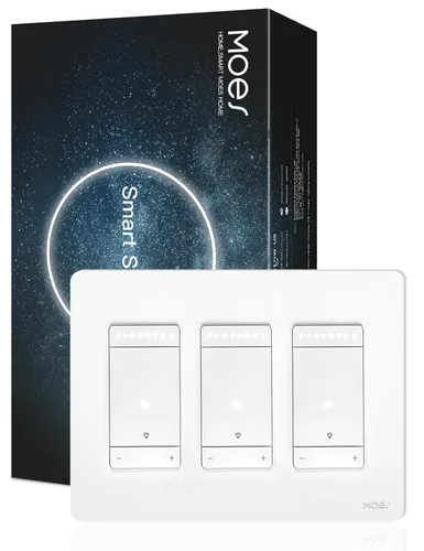Vista 8 de MOES Interruptor de Luz Inteligente WiFi de 2da Generación, Interruptor de Pared 2.4GHz, Cable Neutro Requerido, Control Remoto por APP Smart Life