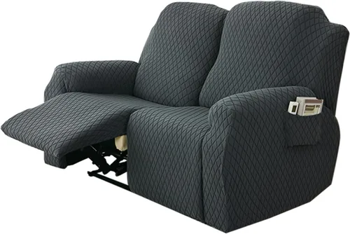 Vista 28 de Funda elástica para silla reclinable, 8 piezas de 1, 2, 3 plazas, funda para sillón reclinable con bolsillo y protector de muebles