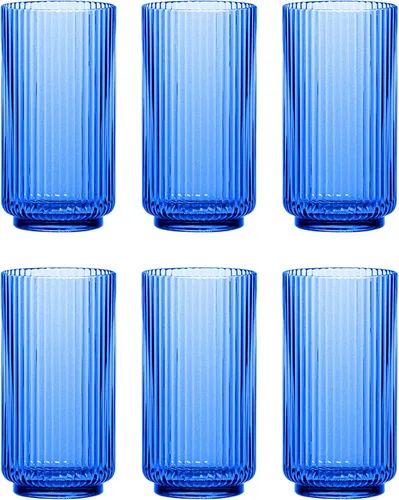 Vista 15 de TarHong Mesa - Vasos de plástico prémium apilables para bebidas y vino, 15 onzas, transparente, juego de 6