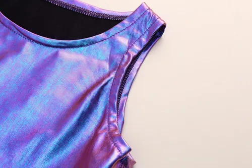 Vista 4 de SUGARETTY Vestido metálico para niñas, vestidos brillantes y brillantes para fiestas