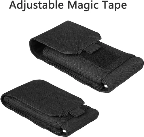 Vista 4 de Funda táctica Molle para teléfono, bolsa universal para cinturón para iPhone 17 Pro Max/17 Pro/17/16 Pro Max/15 Pro Max/14 Pro Max/13/12, Samsung