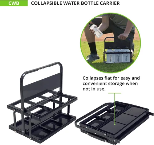 Vista 5 de Portabotella plegable para agua de Champion Sports, Negro, Estándar