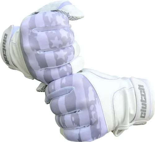Vista 9 de Guantes Clutch Sports Apparel para batear en béisbol y sóftbol con bandera americana, buen agarre y ajuste de dedo, malla de alto rendimiento
