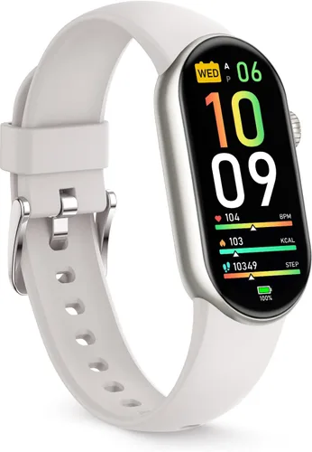 Vista 12 de FITVII Slim - Rastreador de actividad física con oxígeno en sangre, presión arterial, monitoreo de frecuencia cardíaca y sueño 24/7, rastreadores
