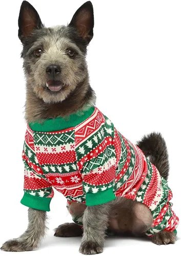 Vista 22 de Fitwarm Pijama de béisbol de forro polar para perro, ropa acogedora de invierno para perros pequeños, niños y niñas, mameluco divertido