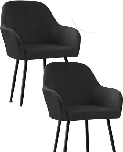Vista 24 de Fundas protectoras de terciopelo elástico para sillas de comedor con brazos y respaldo curvado pequeño, juego de 6/4/2 para cocina, oficina, hogar