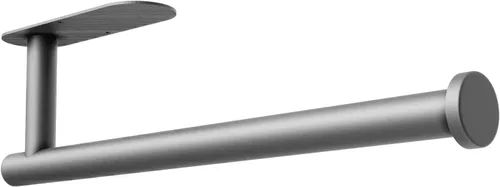 Vista 11 de DEKAVA - Soporte para toallas de papel para usar en la pared o debajo del gabinete en la cocina, autoadhesivo, de barra, estante, de acero Negro