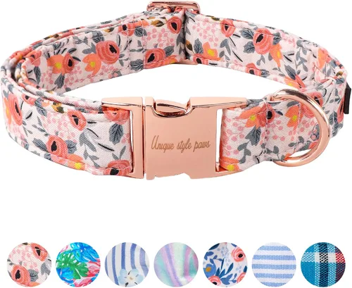 Vista 84 de Unique style paws Collar de perro con hebilla de plástico con colgante, collar de cachorro para primavera y verano, traje de baño para fiesta