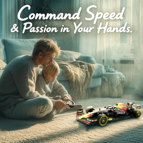 Vista 4 de BEZGAR F1 RedBull Auto a control remoto - Auto de juguete Rb18 con licencia oficial 1:12, 2.4GHz Race F1 Collection RC para niños, niñas y adultos