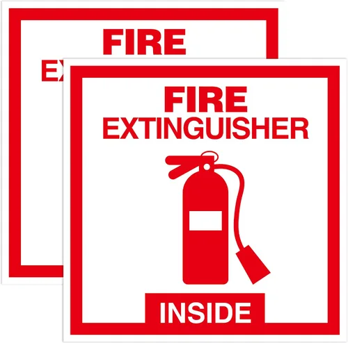 Vista 10 de 6PCS Fire Extinguisher Inside Sign Stickers,Self Adhesive Vinyl Waterproof and Scratch Resistant Safety Fire Extinguisher Label Waterproof, Suitable