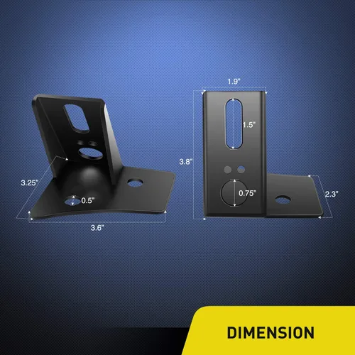 Vista 2 de Set de 2 soportes Nilight de montaje con bisagra, para salpicadero, para Jeep JK A-Pillar, para montar luz antiniebla LED para todoterreno, luz