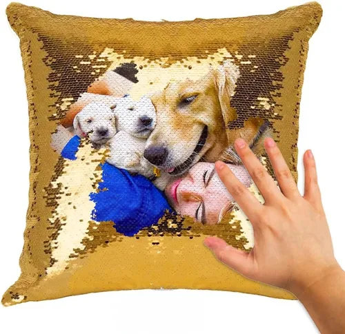 Vista 13 de Almohadas de lentejuelas personalizadas, fundas de cojín decorativas, regalos con fotos personalizadas para mamá, mejor amiga, familia, cualquier