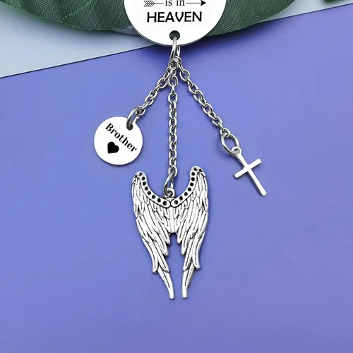 Vista 5 de Regalos conmemorativos para hermanos para mujeres y hombres, accesorios para colgar en el automóvil, regalo de condolencias, regalos conmemorativos