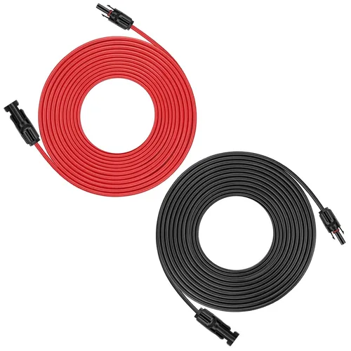Vista 9 de iGreely - Cable de extensión solar de 10 pies y 10 AWG con conector macho y hembra de panel solar, adaptador de panel solar