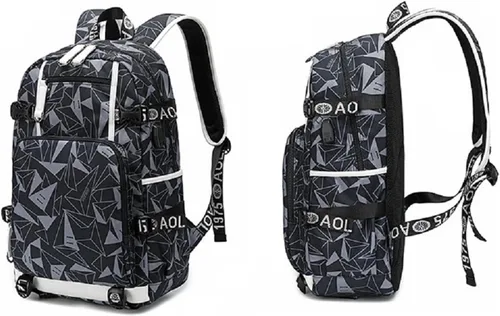 Vista 2 de ISaikoy Game Plants vs. Zombies - Mochila de hombro para libros, mochila escolar, color gris, Gris 15, Mochilas Daypack